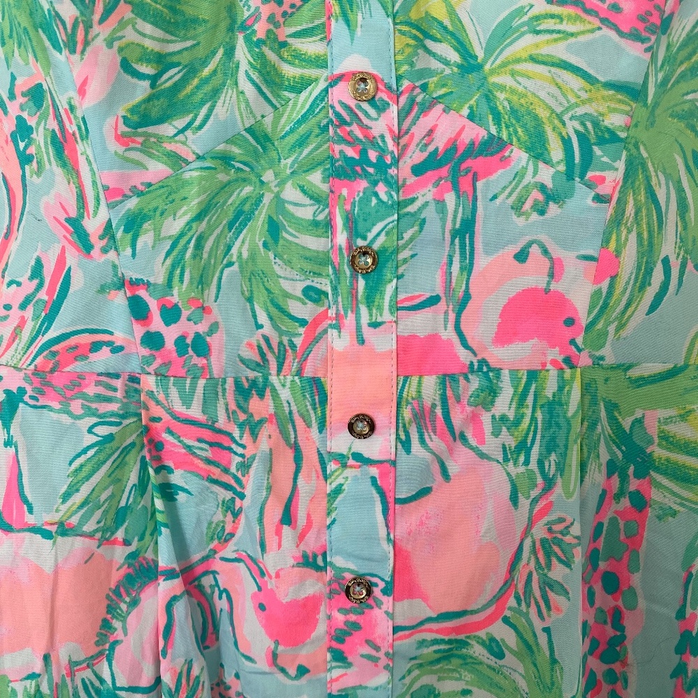 NEVER WORN Lilly Pulitzer Dress Flamingo Floridia - Picture 3 of 4